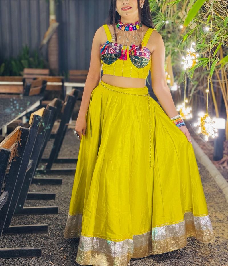 Vibrant Yellow Lehenga Choli Set