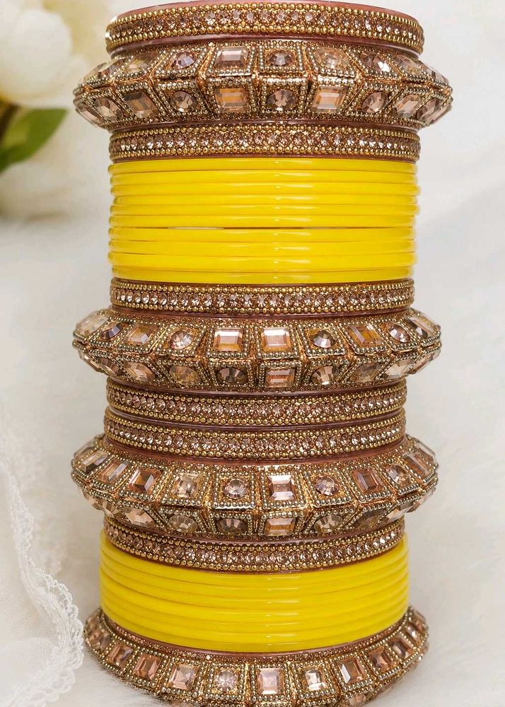 Brand new Yellow Bridal Bangle Set.