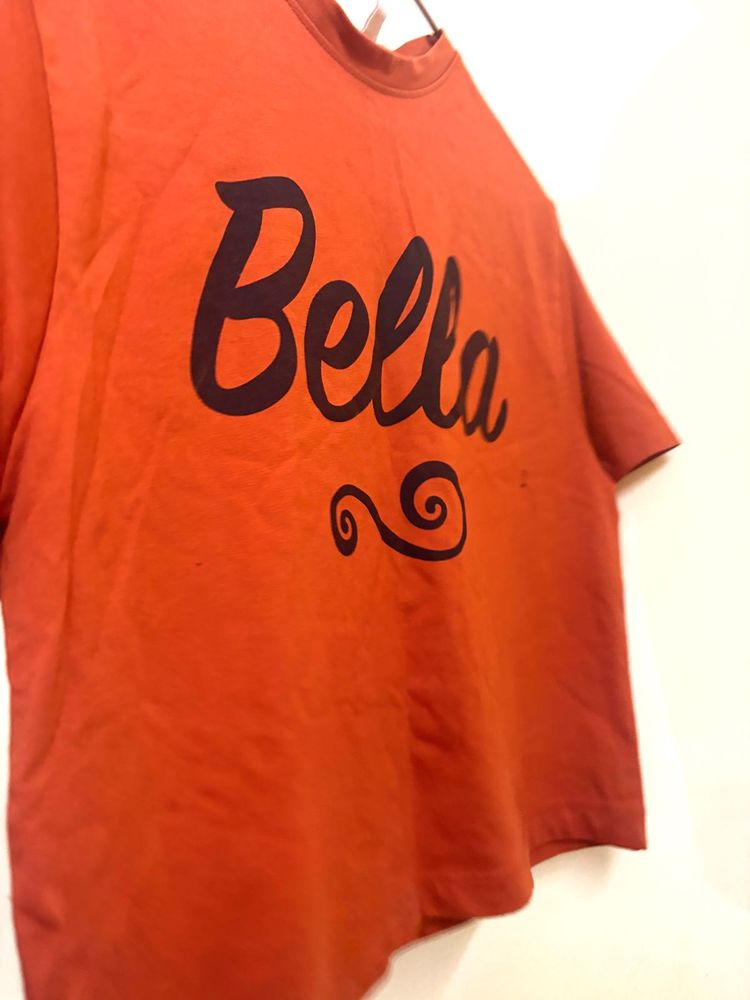 Orange "Bella" Graphic T-Shirt