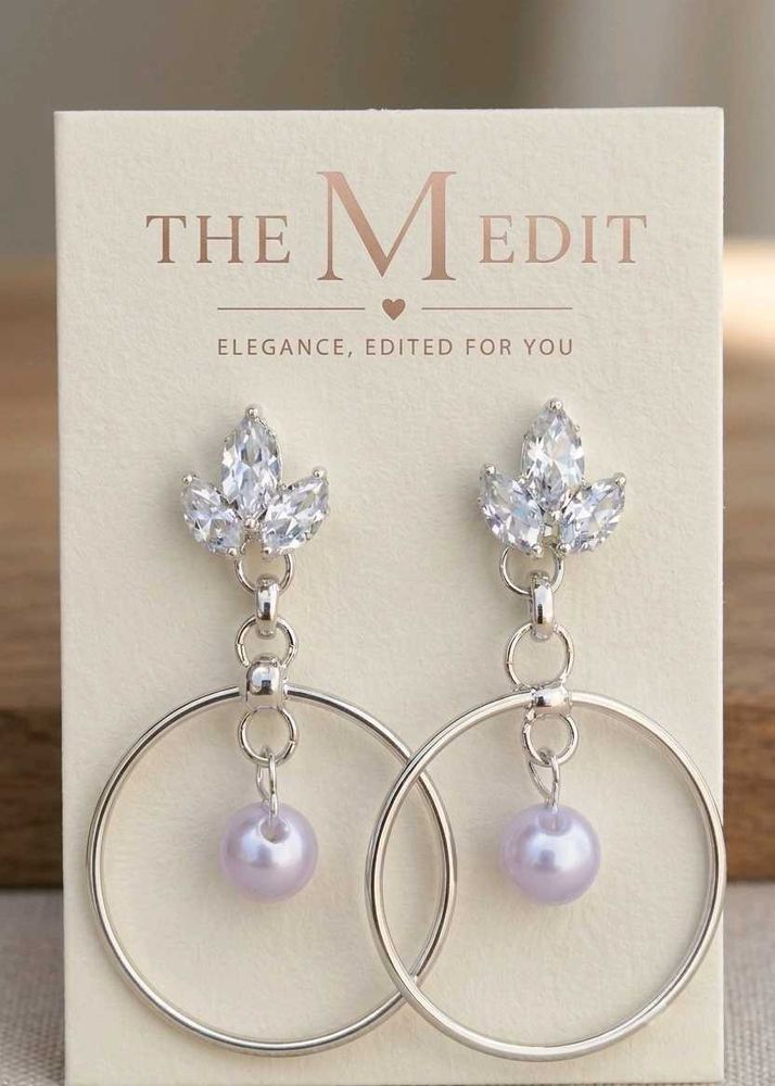 Elegant Pearl Hoop Earrings