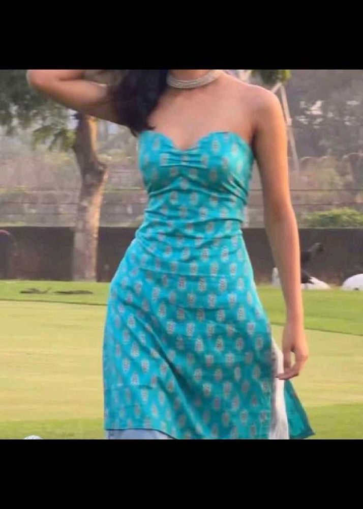 Strapless Y2K Backless Desi Kurti