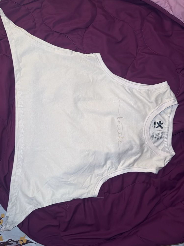 White Breathe Tank Top- Split sides