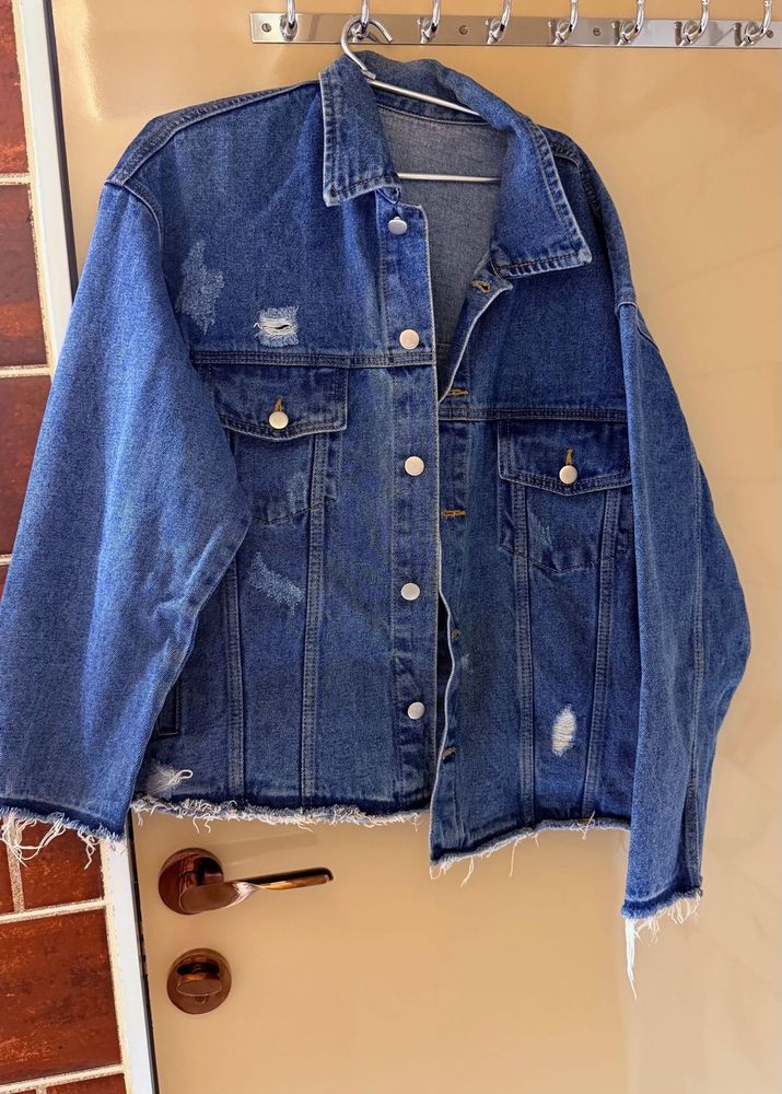 Stylish Distressed Denim Jacket