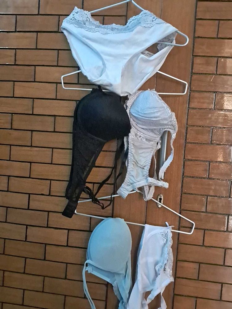 Combo Of  Five  Imported Fabric Bra pantys