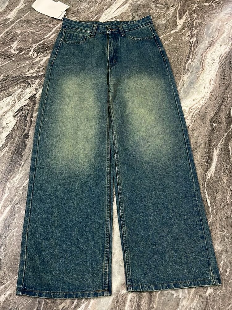 Wide Leg Denim Jeans