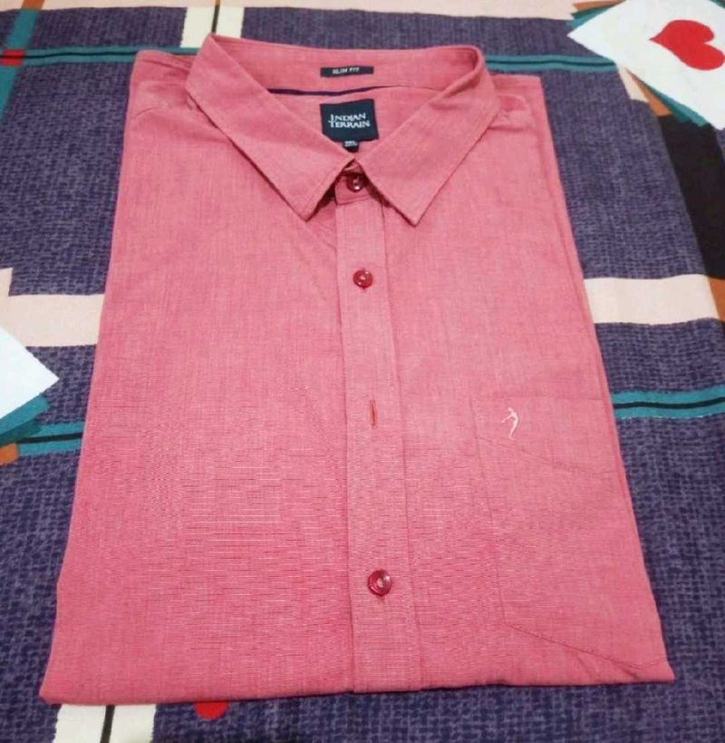 Men's Red Slim Fit Shirt