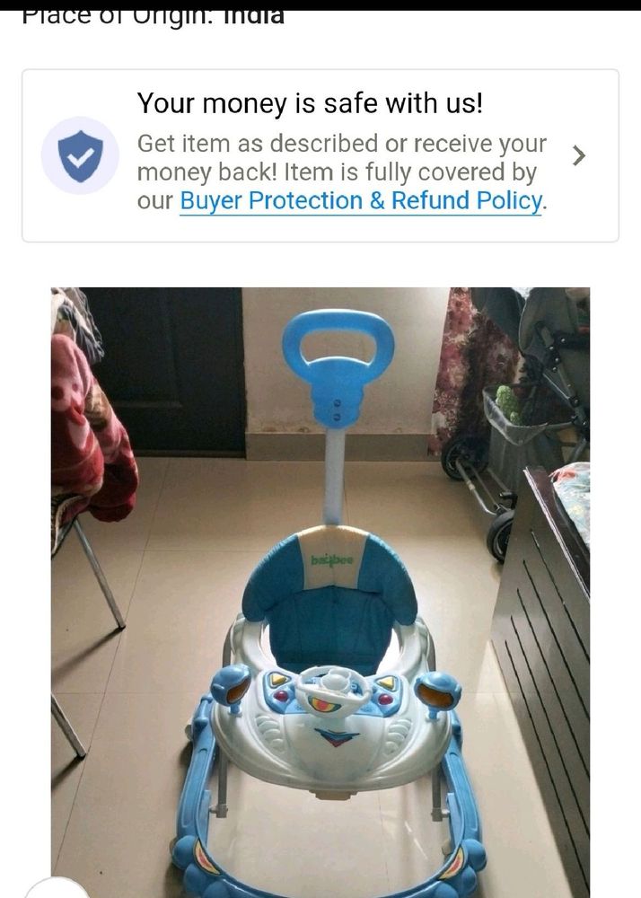 Baby Walker - Blue and White