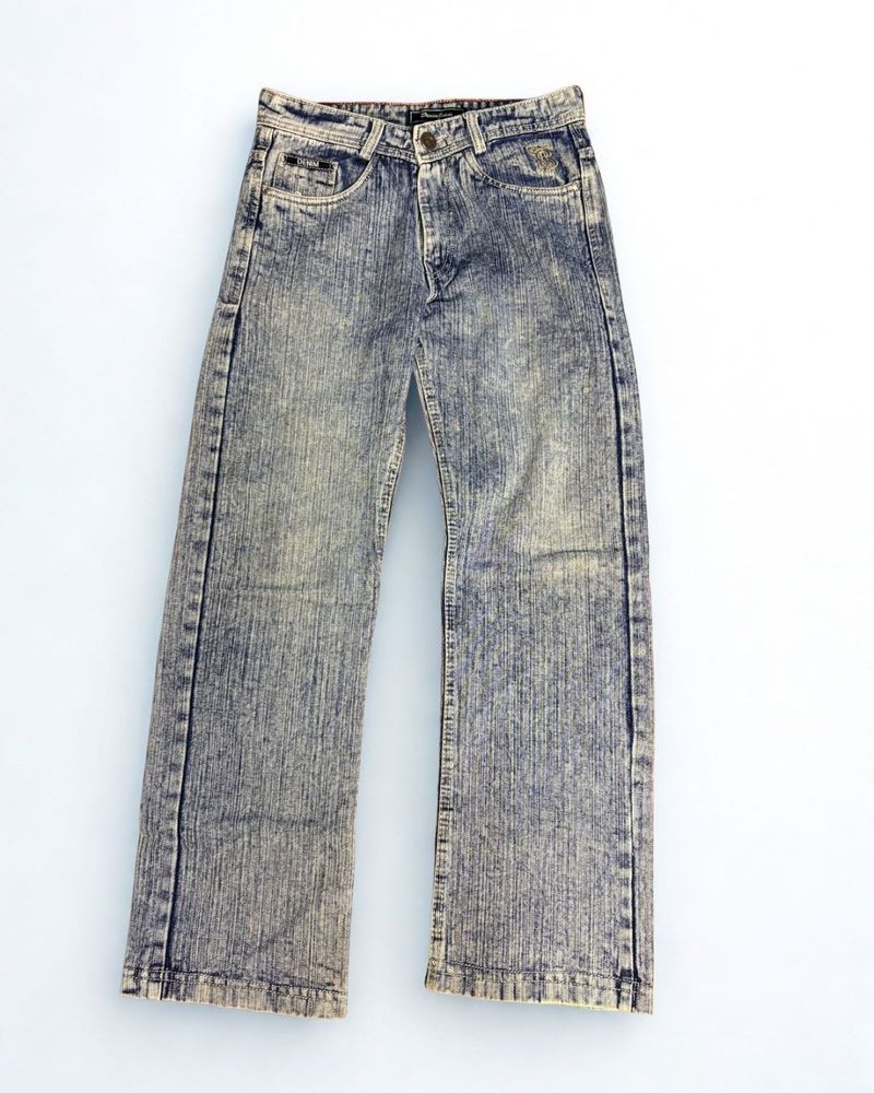 Acid Wash Wide Leg Jeans