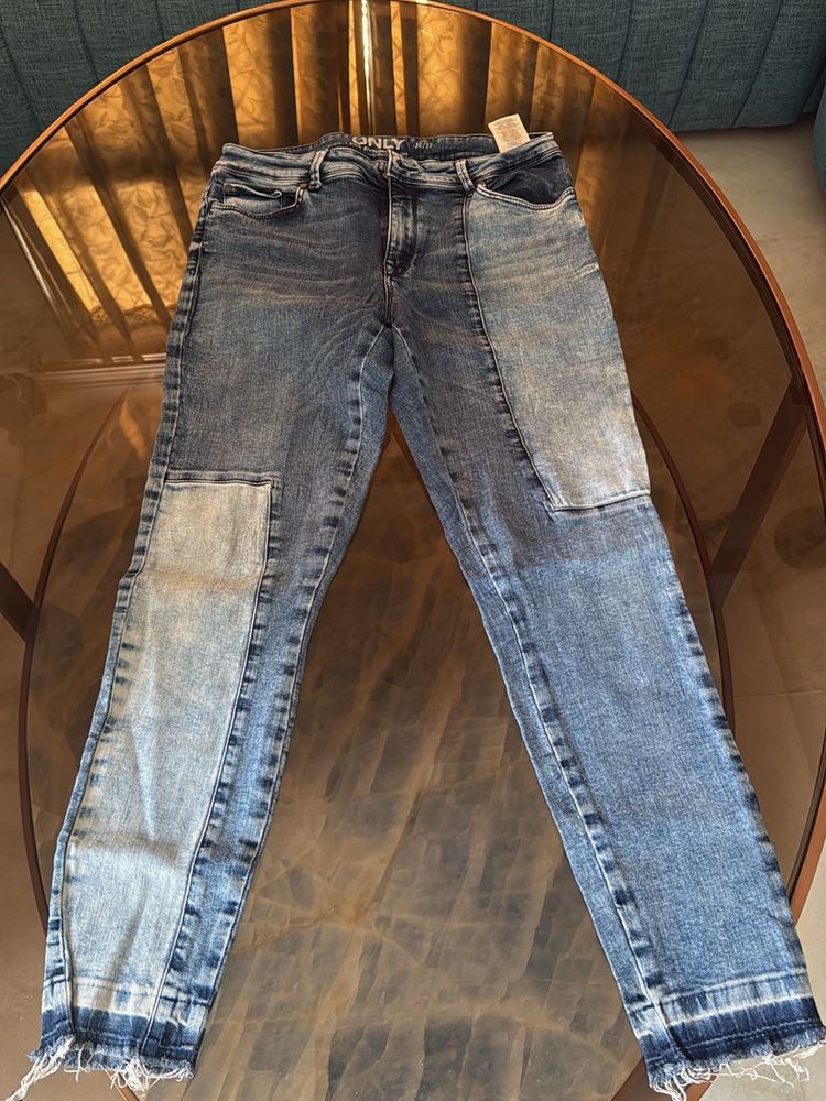 Patchwork Denim Jeans