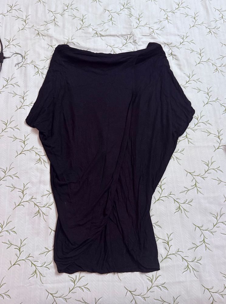 Black Drape Skirt
