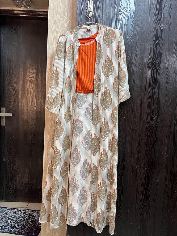 Three Peice Cordset With 2 Kurtis