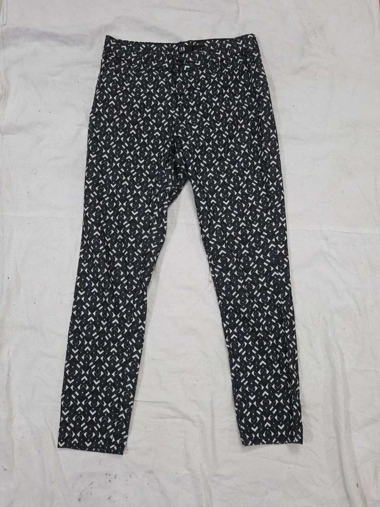 Stylish Geometric Print Trousers