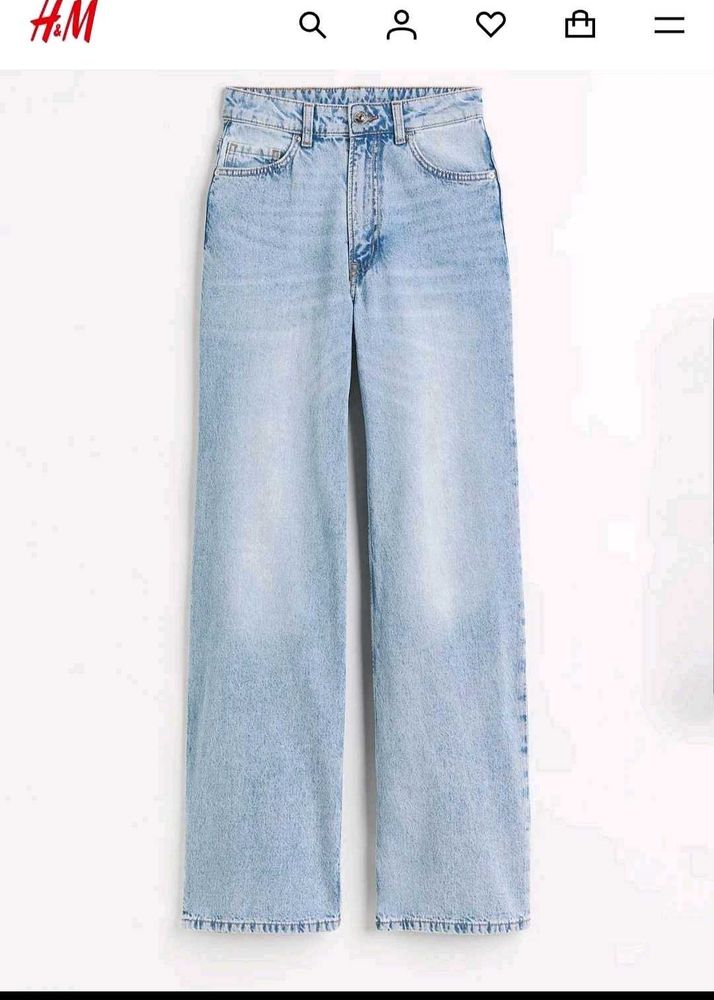 H&amp;M Light  Wide Leg Jean