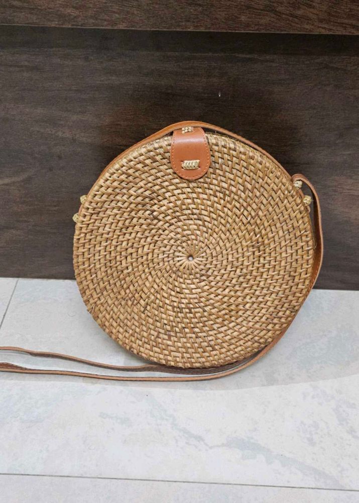Rattan Round Bag - Summer Vibes