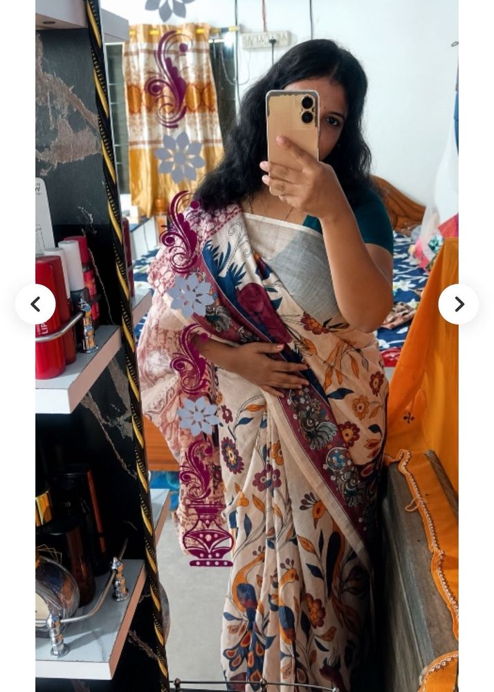 Beautiful Floral Print Saree
