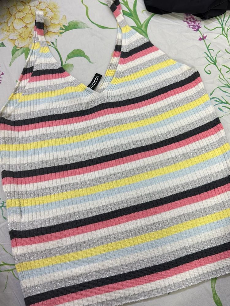 Striped Knit Camisole Top
