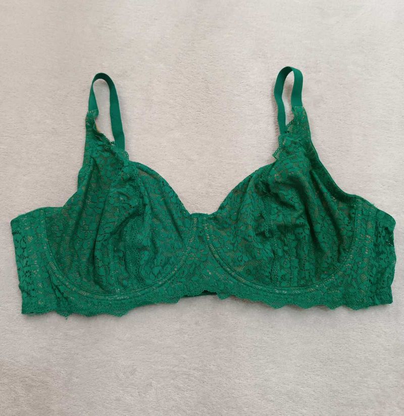 Lace Bralette - Emerald Green