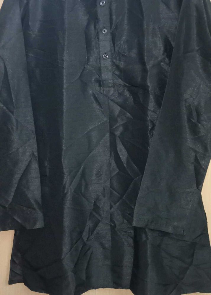 Men's Black Kurta Pajama