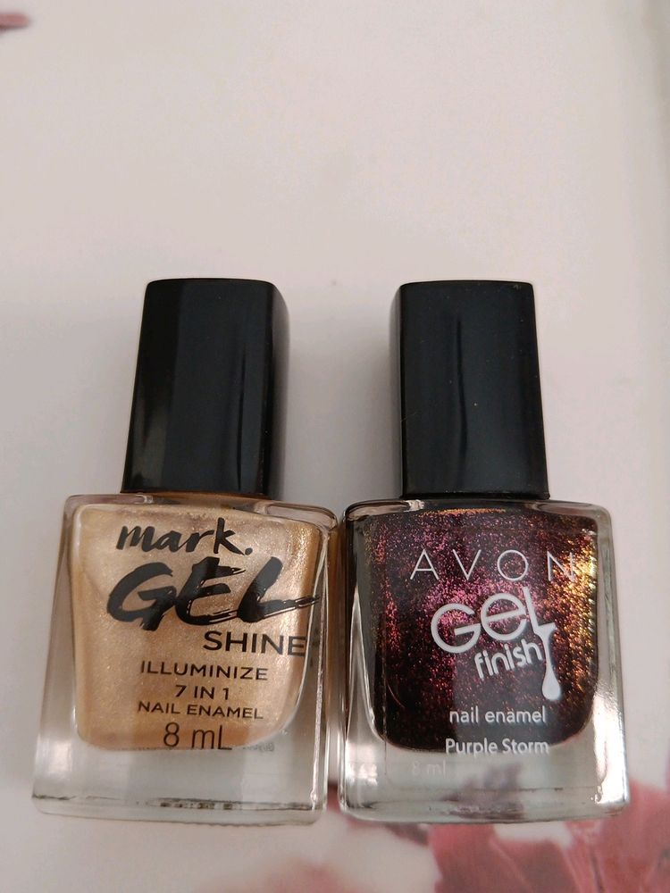 Avon Mark Gel Shine Combo 2 Big Nail Paints
