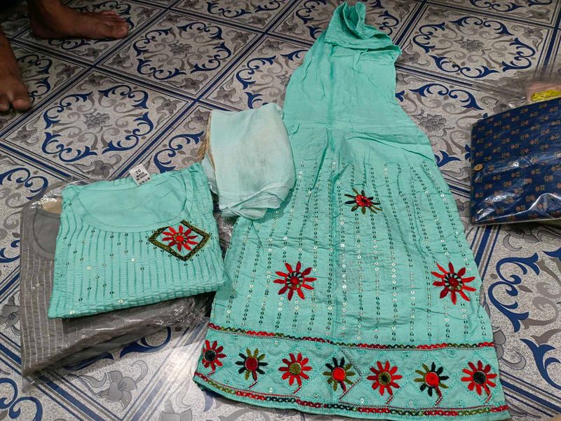 Beautiful Mint Green Kurta Set