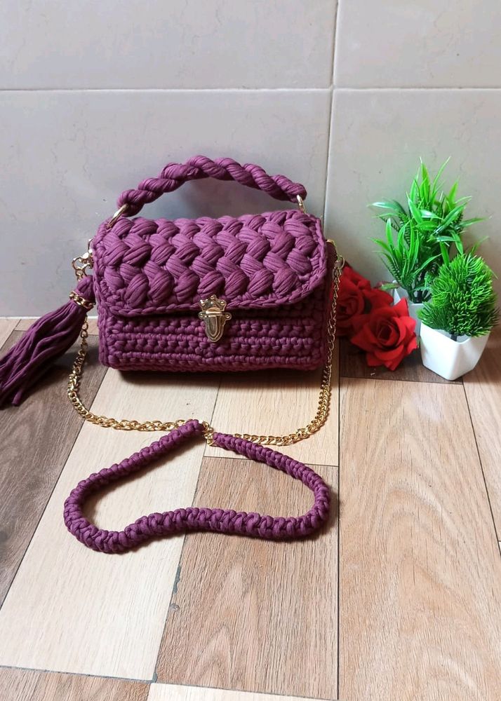 Luxury Crochet Sling Bag