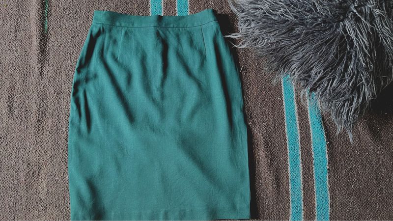 Teal Pencil Skirt
