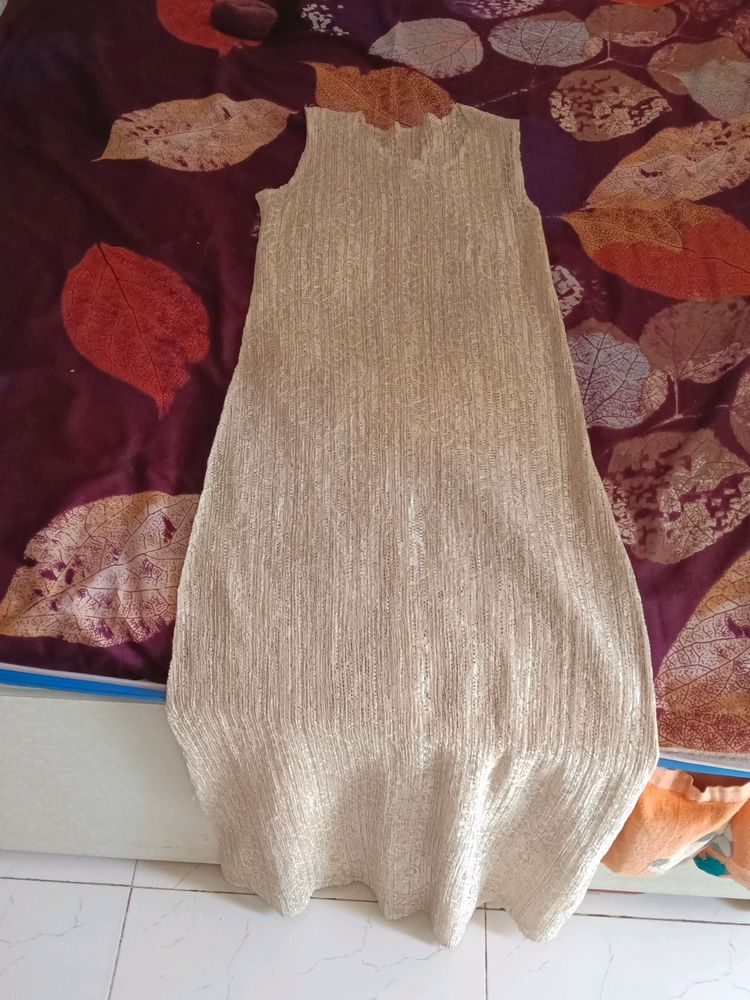 Sparkly Metallic Midi Dress