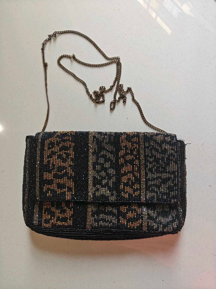 Vintage Beaded Clutch Bag