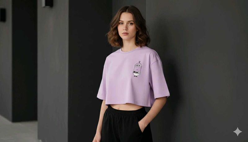 Cute Graphic Crop Top