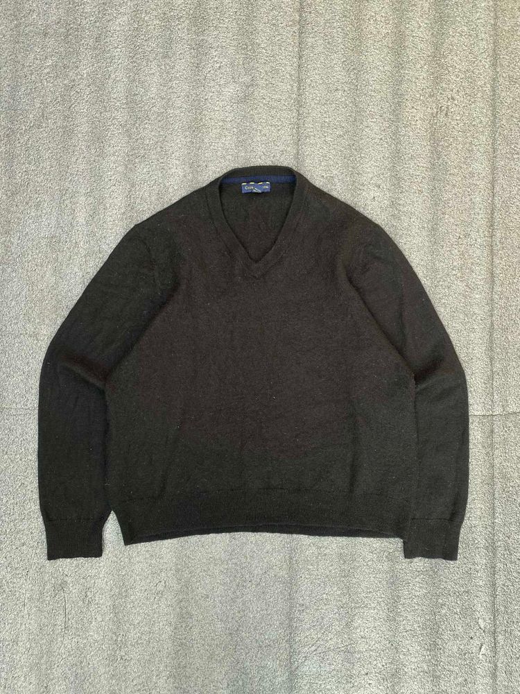 Men's Black V-Neck Sweater