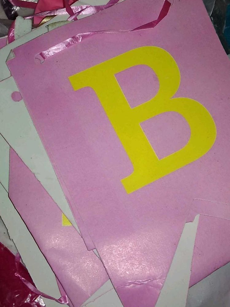 Pink theme birthday banner &amp;Party Balloons
