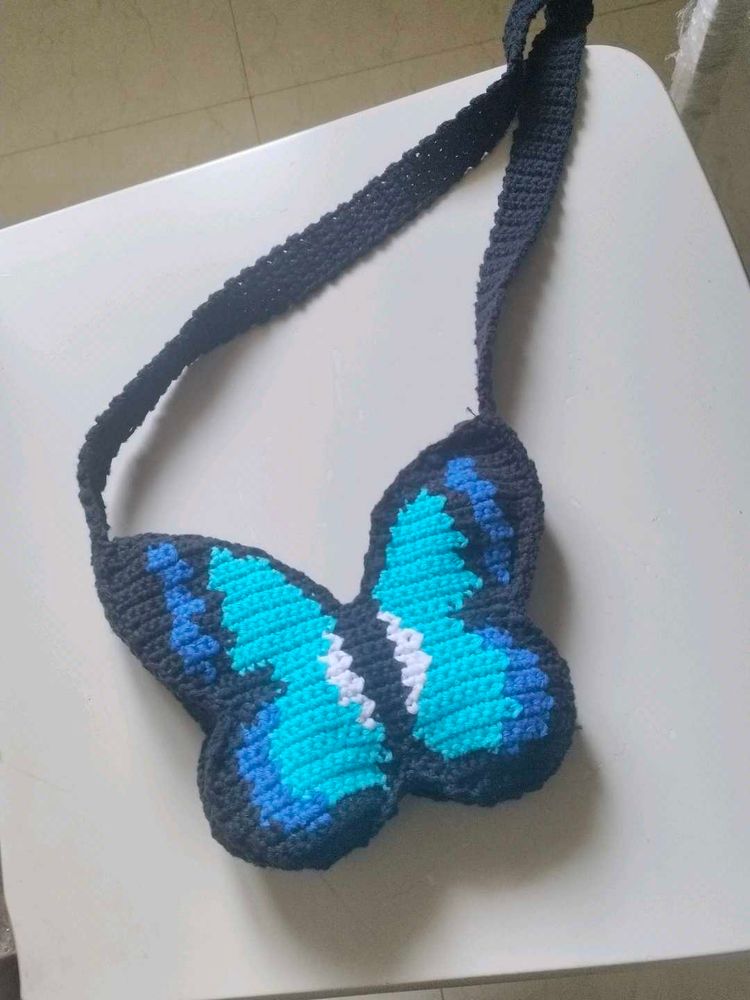 Butterfly Crochet Sling Bag