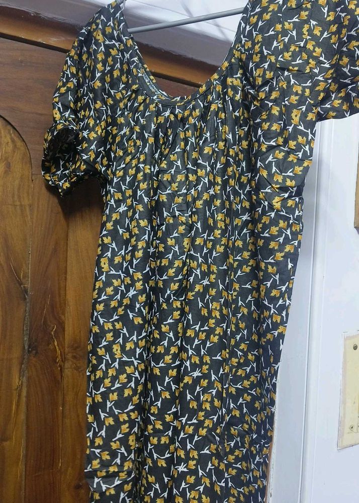 Chic Floral Print Kurta