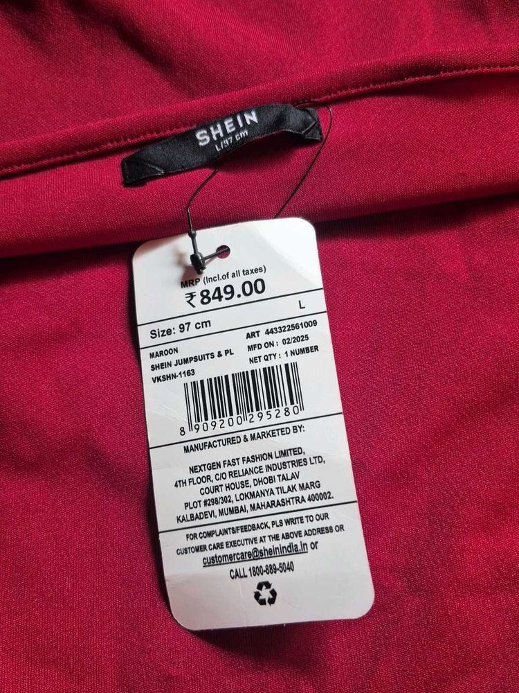 SHEIN Maroon Bodysuit
