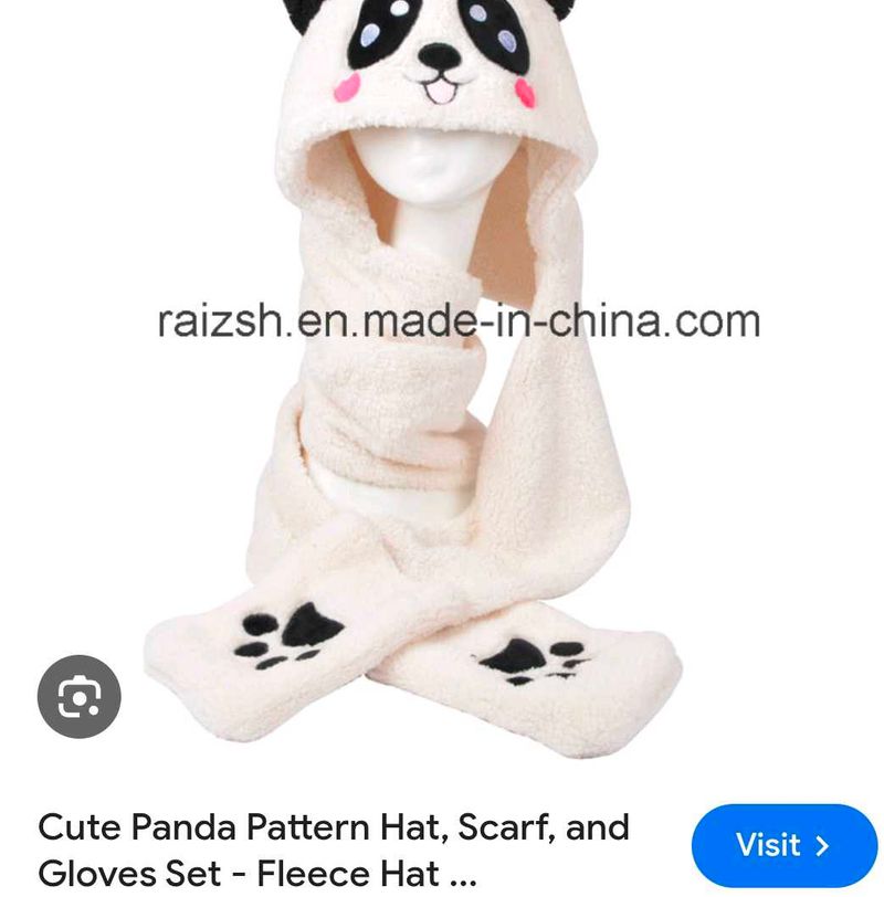 Panda Hat, Scarf &amp; Glove Set