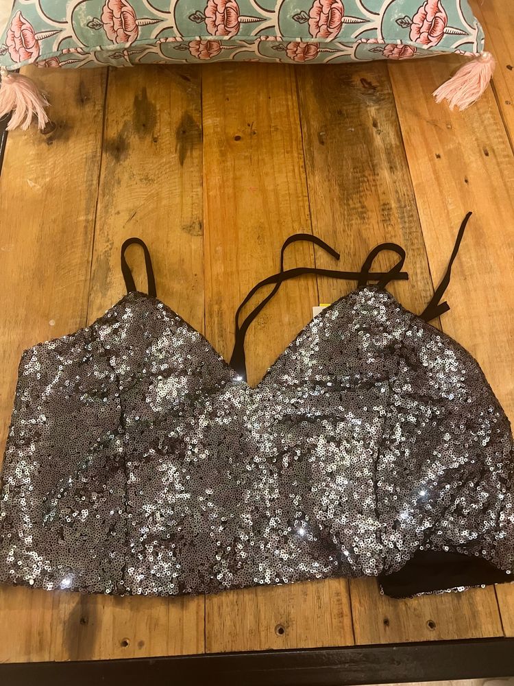 Brand New KOOVS Sequin Strappy Top