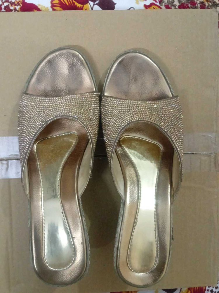 Elegant Embellished Wedge Heels