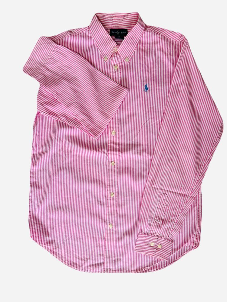 Ralph Lauren Pink Stripe Button-Down Shirt