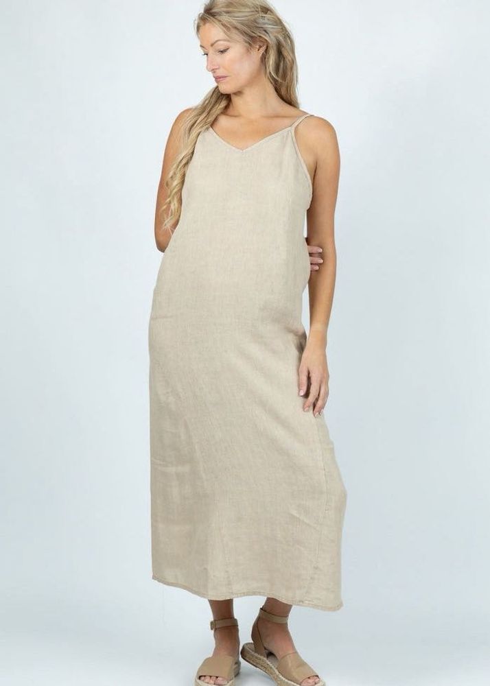 Linen Blend Maxi Dress