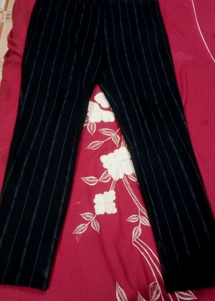 Pinstripe Black Pants