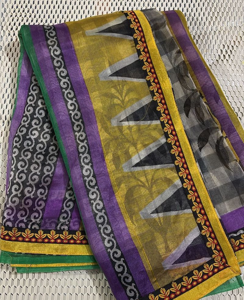 Elegant Printed Cotton Saree