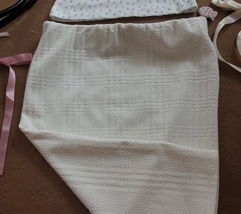 White Textured forever21 Skirt