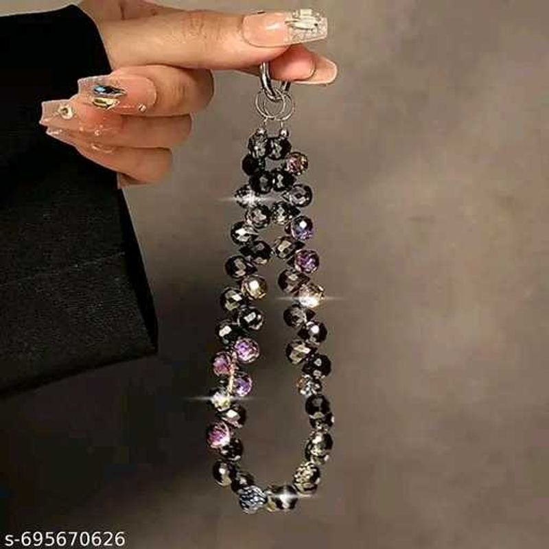 Sparkling Beaded Keychain Charm