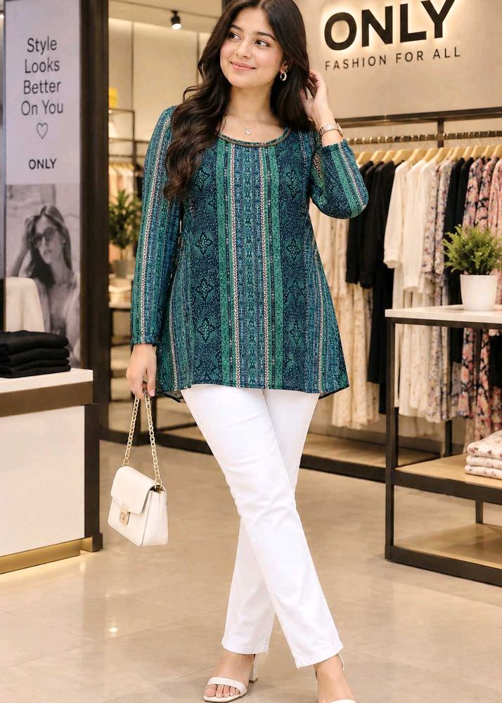🇳🇿💫🎀Stylish Printed Tunic Top