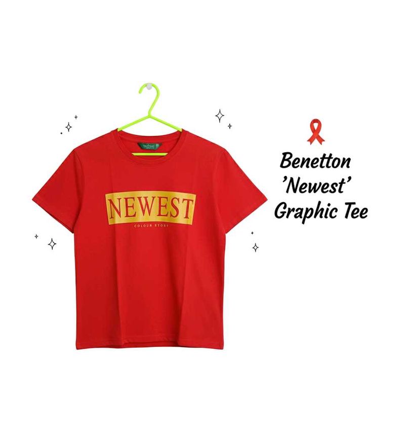 Benetton 'Newest' Graphic Tee