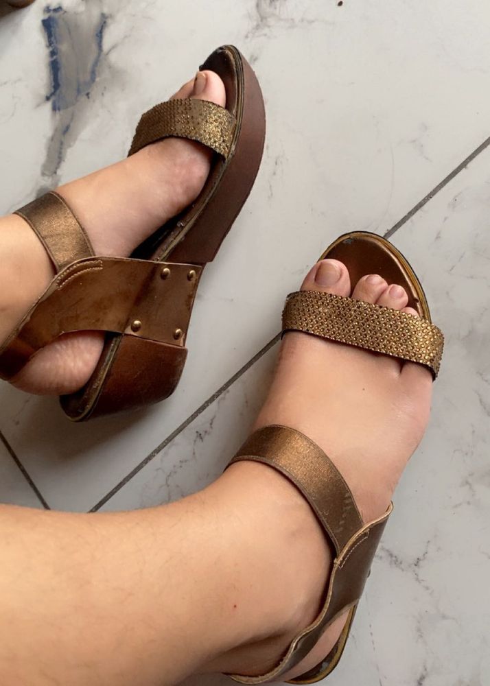 Sparkling Wedge Sandals