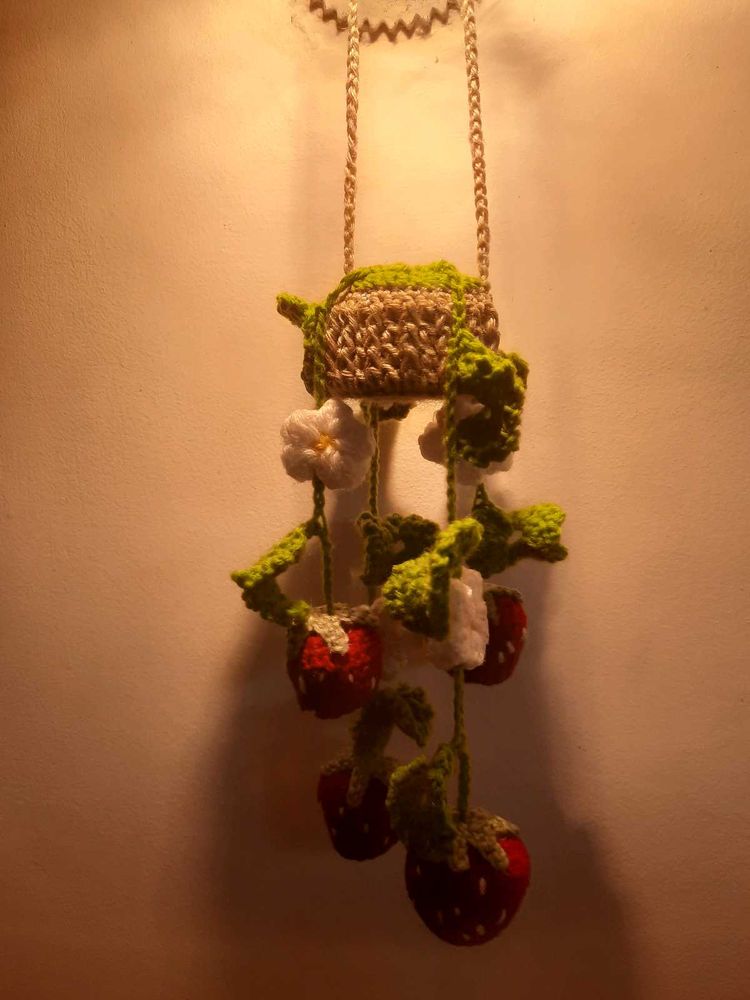 Handmade Crochet Strawberry plant