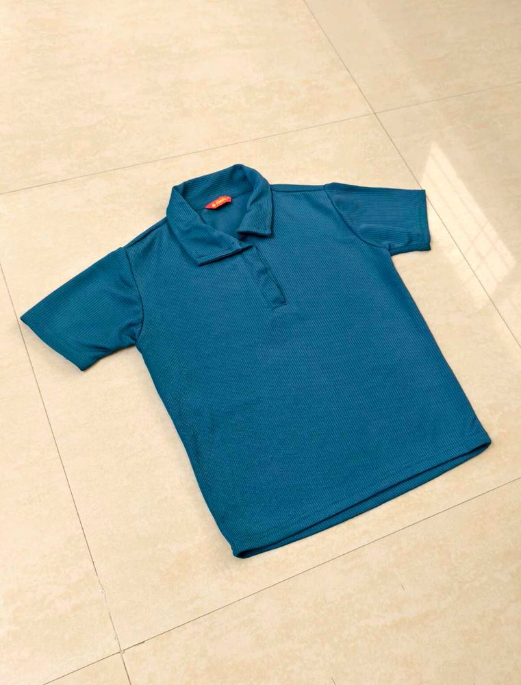 Women's Blue Polo T-Shirt
