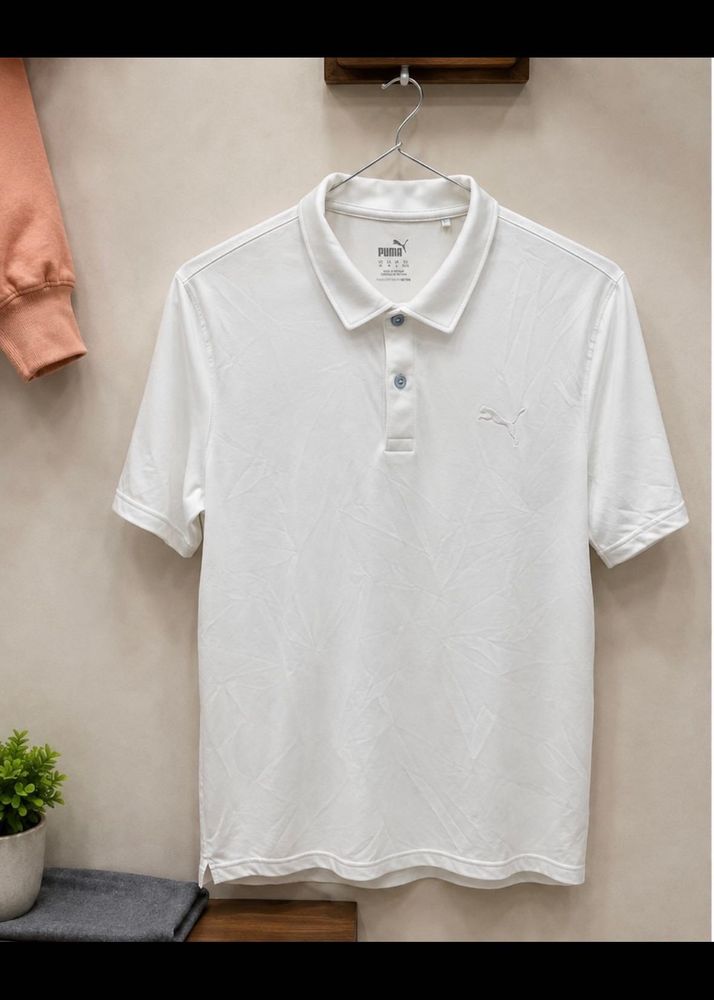 Puma White Polo Shirt