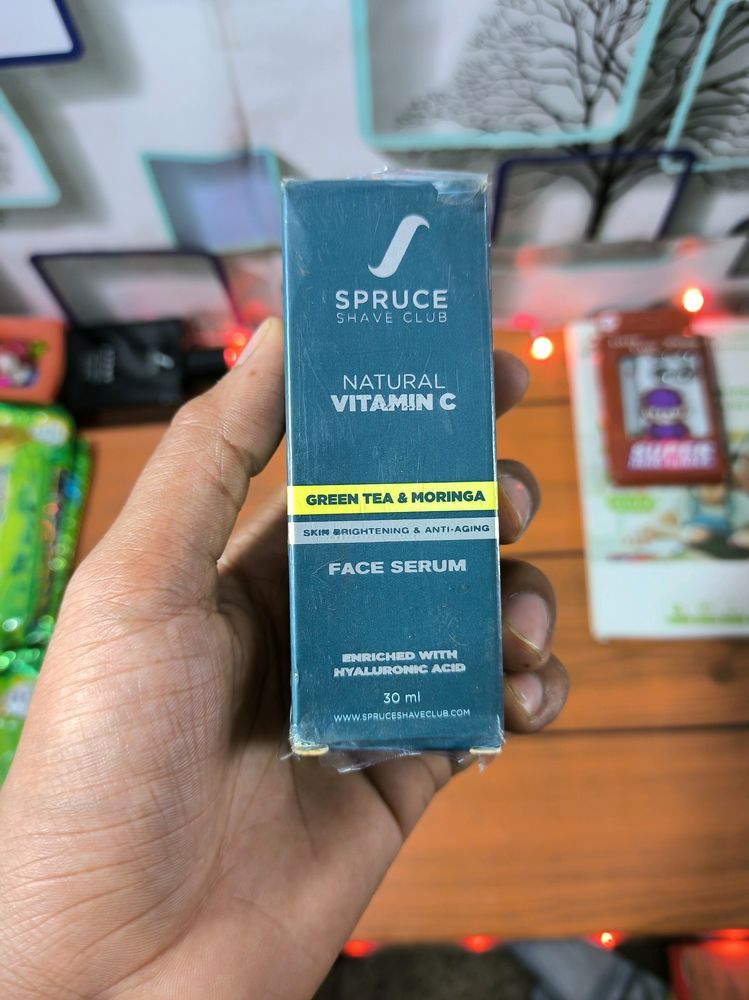 Spruce Shave Club Vitamin C Serum with Hyaluronic Acid &amp; Niacinamide for Skin Brightening - 30 ml
